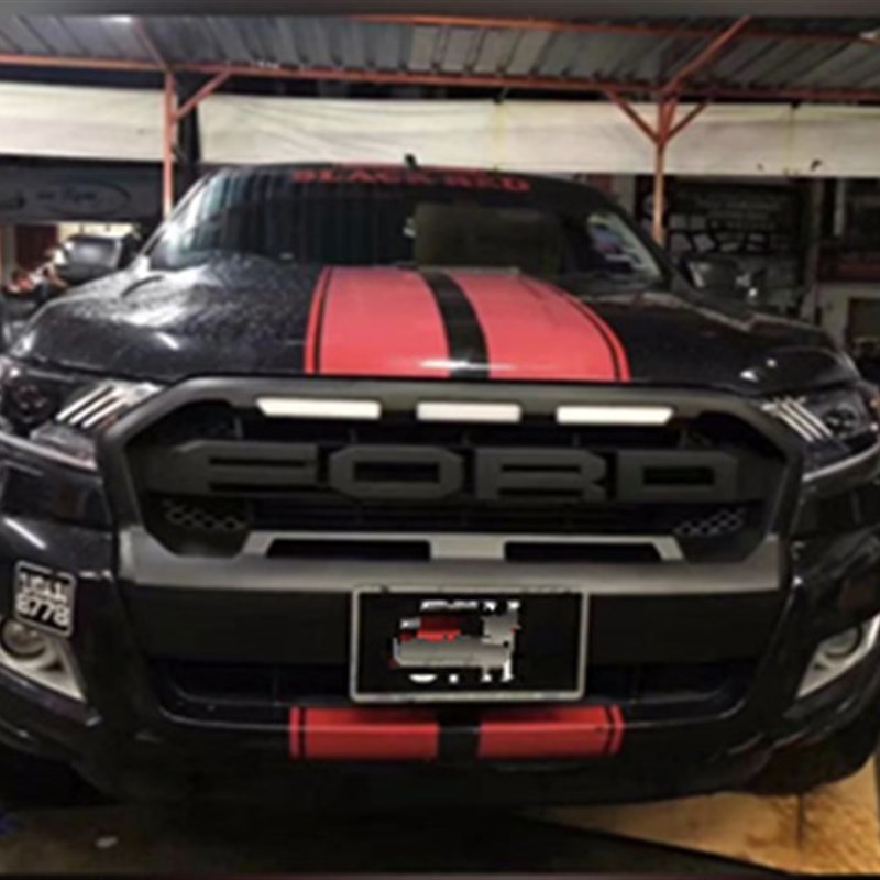 速发适用于15-21RAGER 8 7改装前脸中网机头水箱罩装饰网带灯