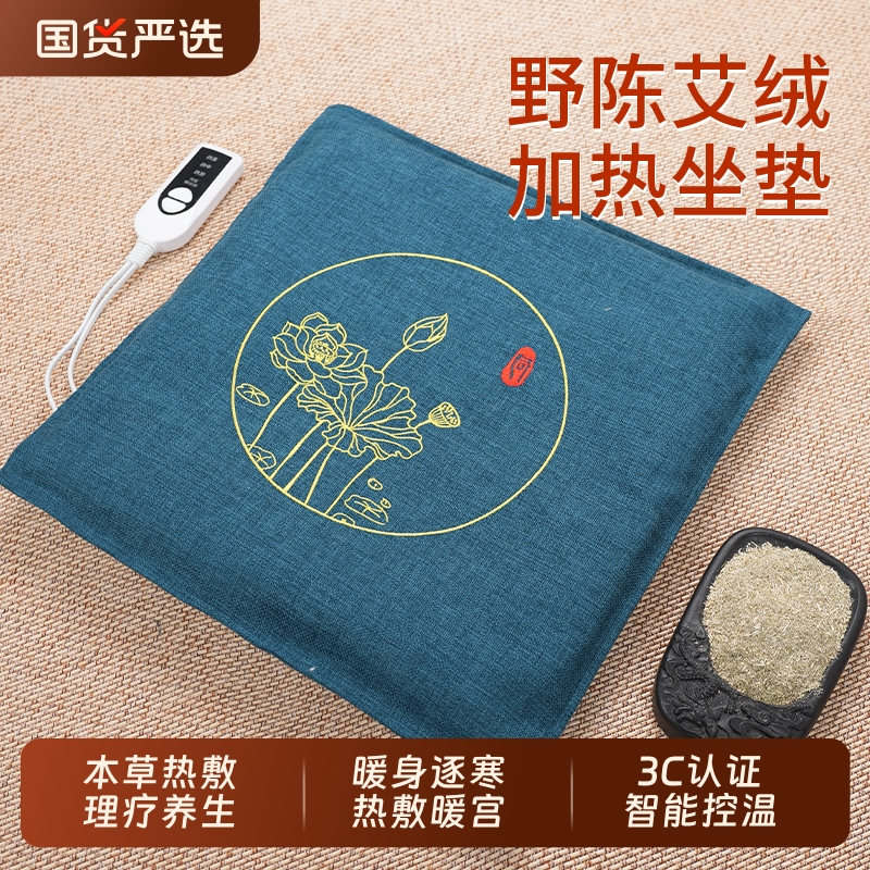 艾灸坐垫艾草热敷包电加热艾绒垫子办公室腰理疗仪器发热养生插电