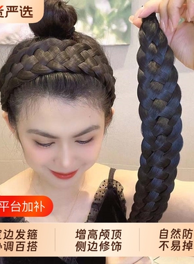 加宽边防滑发箍女新款黑棕色
