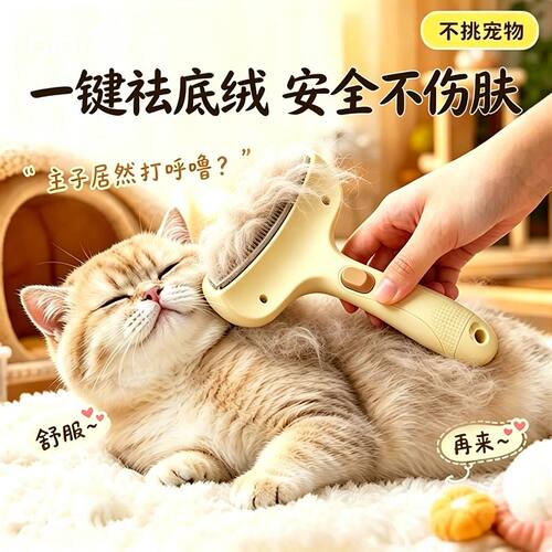 猫毛梳底绒梳去底绒宠物除毛神器狗狗梳毛专用梳子去浮毛长毛猫咪
