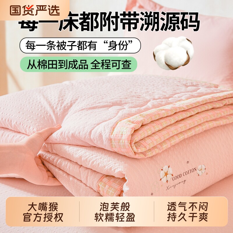 新疆棉花夏被空调被2026新款夏凉被夏季学生宿舍单人薄被子可机洗