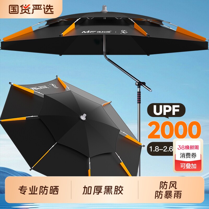 佳钓尼钓鱼伞大钓伞2026新款户外专用遮阳伞雨伞太阳伞防晒拐杖伞