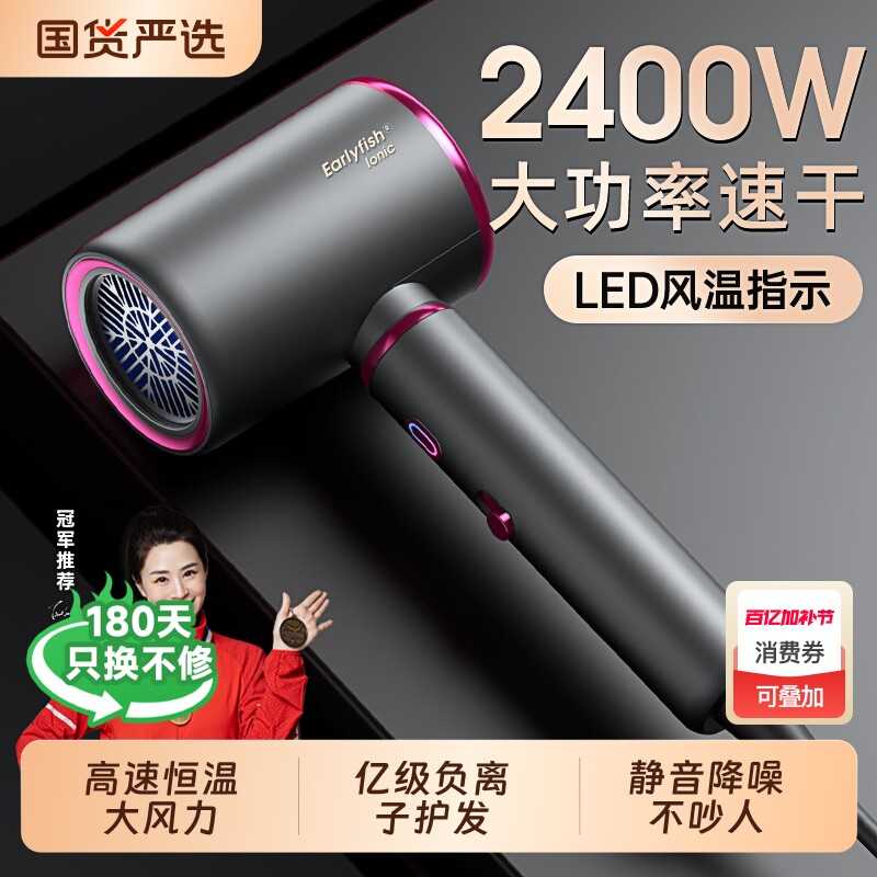 电吹风机家用负离子护发静音速干2026新款学生理发店吹风筒吹头发