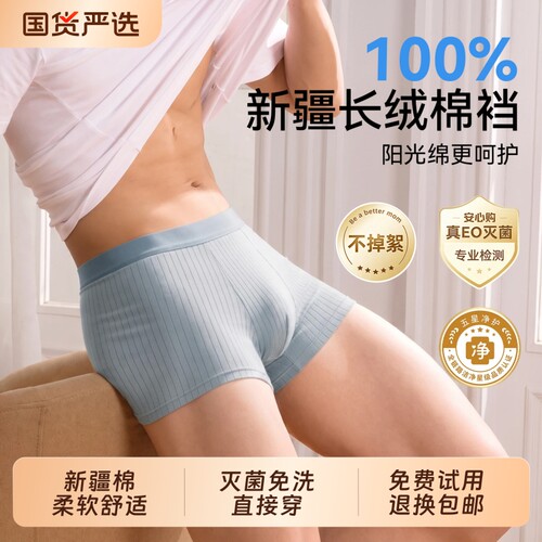【100%新疆棉裆】独立包装内裤男
