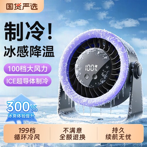 usb桌面无叶循环风扇办公室学生