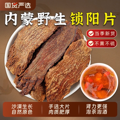 锁阳片中药材正宗内蒙古锁阳整根切片搭肉苁蓉淫羊藿男滋补泡酒料