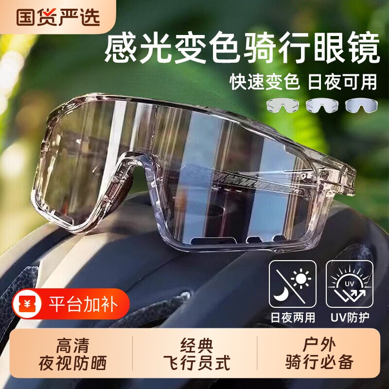 骑行眼镜防风护目镜变色日夜两用夏季户外运动防蚊虫防虫登山墨镜