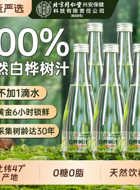 白桦树汁原液100%NFC小兴安岭纯天然白桦树水植物饮料官方旗舰店