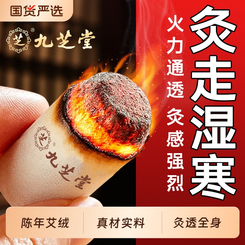 九芝堂艾柱正品陈年艾灸柱艾条艾草棒艾灸盒随身灸无烟家用旗舰店
