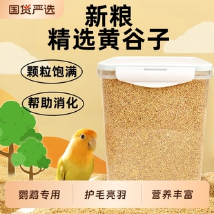 鹦鹉饲料鸟粮新黄谷子带壳小米虎皮鹦鹉饲料玄凤牡丹专用食物粮食
