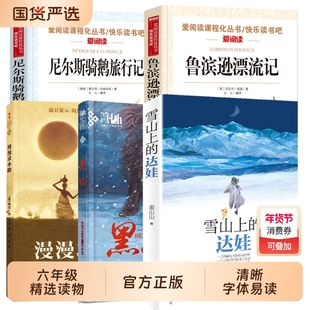 深圳罗湖区六年级下册小学生阅读书漫漫求水路雪山上的达娃黑焰儿童文学林海雪原骑鹅旅行记鲁滨逊漂流记必读快乐读书吧六年级下册