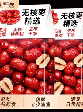 无核红枣新疆宝宝辅食灰枣非和田一级免洗大枣做奶枣去核国货煲汤