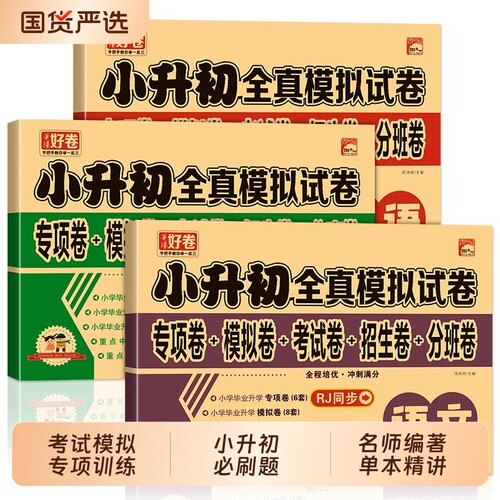 小升初真题卷总复习2026语文数学英语人教版小学毕业升学资料必刷题六年级上册下册试卷测试卷专项训练初中课堂分班练习作业同步