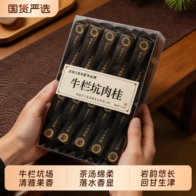 牛栏坑肉桂武夷岩茶大红袍水仙浓香型新茶乌龙茶小泡袋礼盒装果香