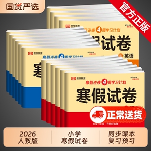 寒假作业小学寒假试卷一年级二年级三四五六年级上册全套测试卷语文数学英语人教版衔接教材练习册下册一本通语数英科学正版同步