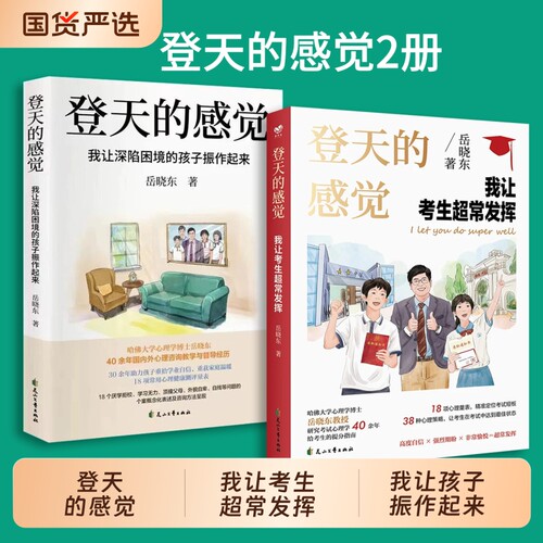 【认准正版】登天的感觉：我让深陷困境的孩子振作起来(我在哈佛大学做心理咨询)岳晓东中国心理学普及cj奠基之作让孩子摆脱焦虑