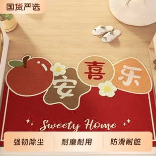 入户门地垫家用进门丝圈脚垫子进户门垫室内防滑地毯耐脏回家欢迎