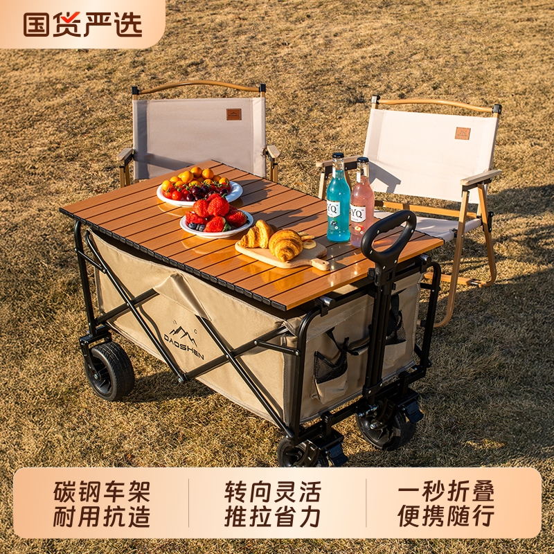 户外折叠车碳钢材质儿童可躺