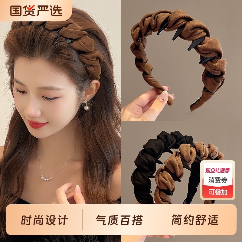 高颅顶发箍女款秋冬2025新款日常外戴洗脸专用头箍压发卡发捆头饰