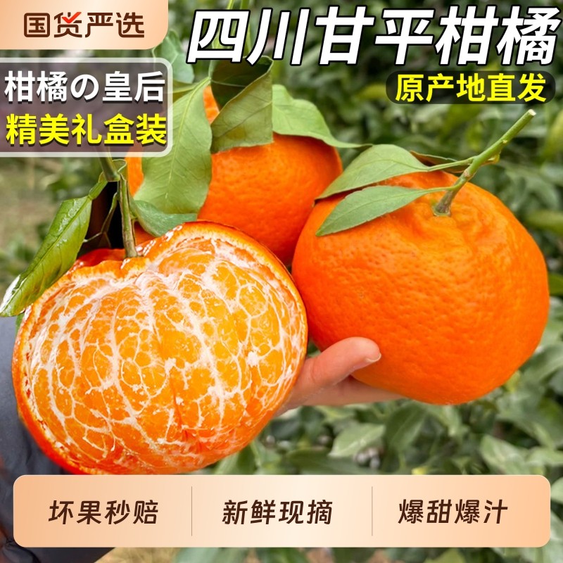 正宗四川甘平柑橘皇后小金牛新鲜水果砂冰糖蜜桔大耙耙粑粑礼盒装,水产肉类/新鲜蔬果/熟食,桔子,淘宝优惠券,粉丝福利购,淘宝优惠卷