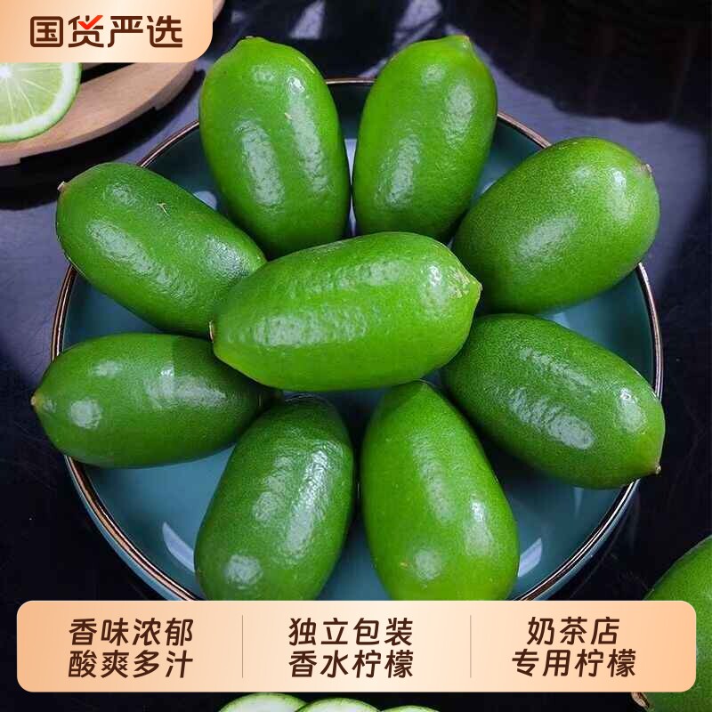 海南香水柠檬一级果无籽新鲜咖啡奶茶店专用青香柠檬现摘水果批发