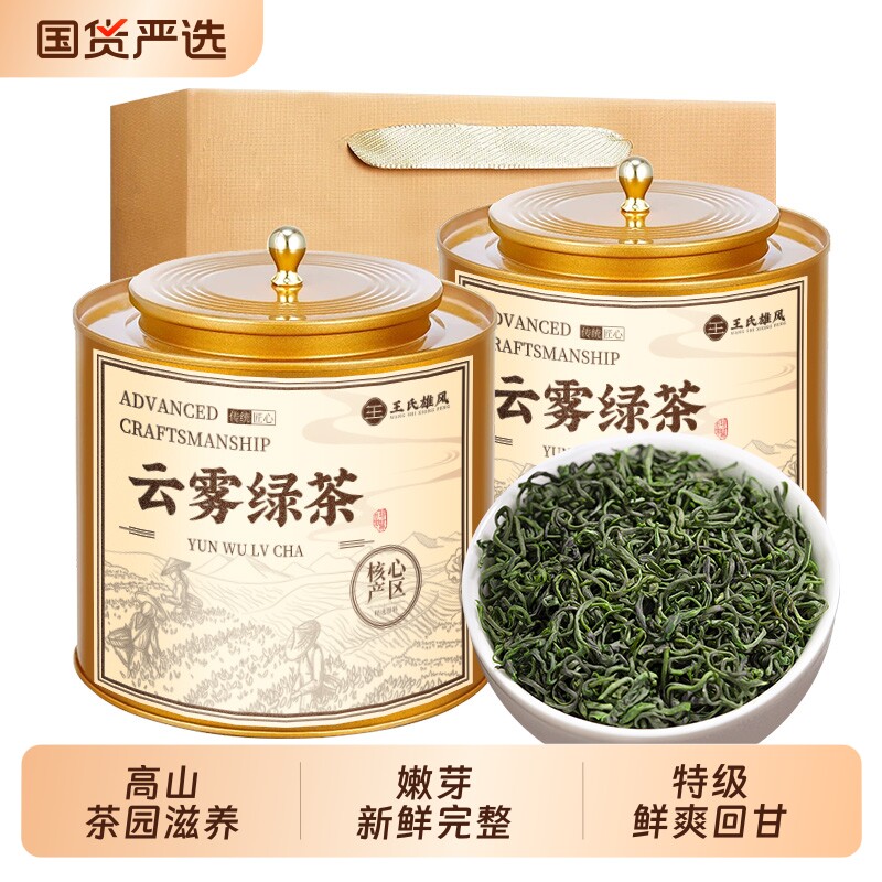 2026新茶特级高山嫩芽云雾绿茶明前头采浓香型春茶送礼自己喝500g