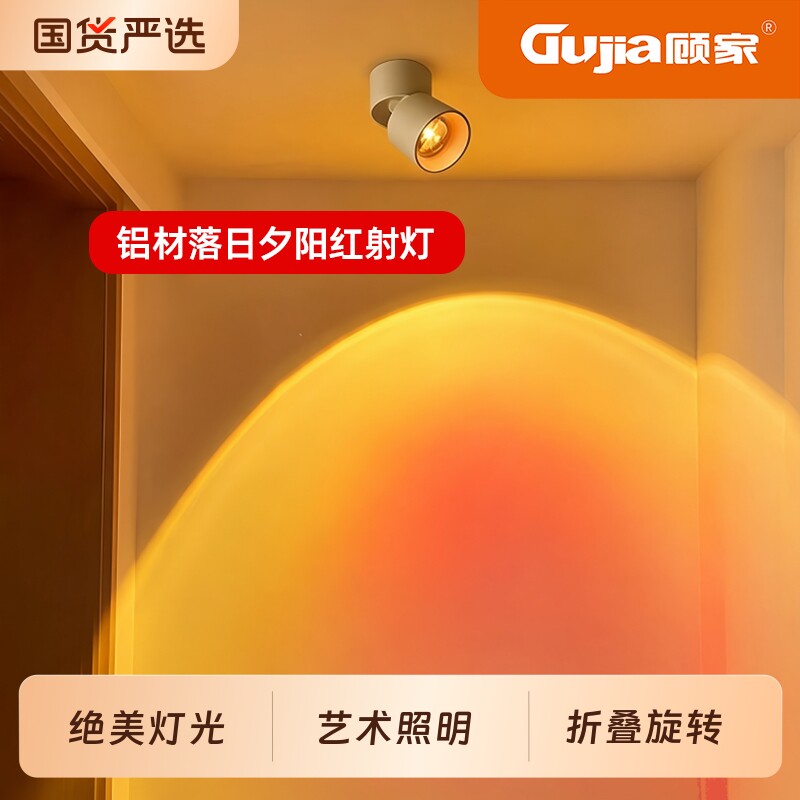 顾家日不落射灯入户玄关网红背景图片