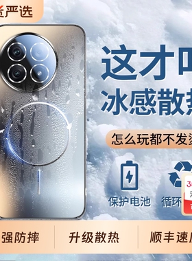 适用一加13新款磁吸手机壳一加Ace5Pro保护套ace5镜头全包oneplus防摔一加13T超薄磨砂散热男女款高级保护套