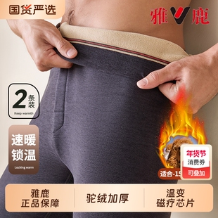 驼绒男士保暖裤男款2025新款冬季加绒秋裤加厚绒裤打底棉毛裤外穿