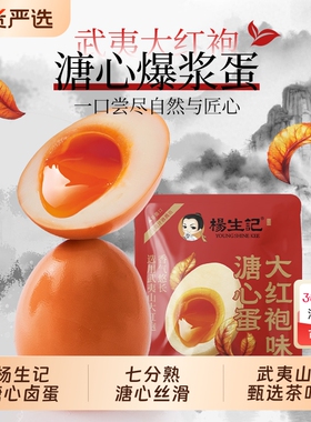 杨生记溏心蛋大红袍软滑即食卤味解馋代餐茶叶蛋卤蛋七分熟下午茶