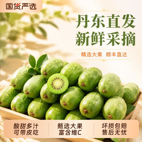 丹东软枣猕猴桃迷你圆枣子维C小炸弹顺丰原产直发礼盒装奇异莓