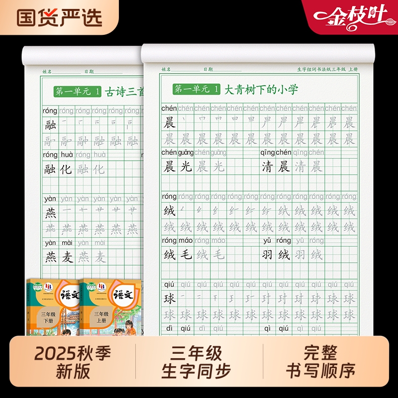 2025新版人教版三年级练字贴