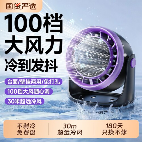 【百万销量】大风力桌面循环扇
