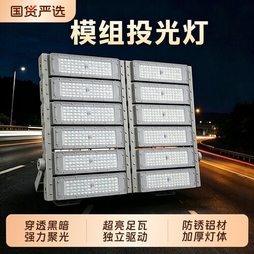 LED模组投光灯隧道灯高杆灯户外工地防水篮球广场照明灯球场超亮