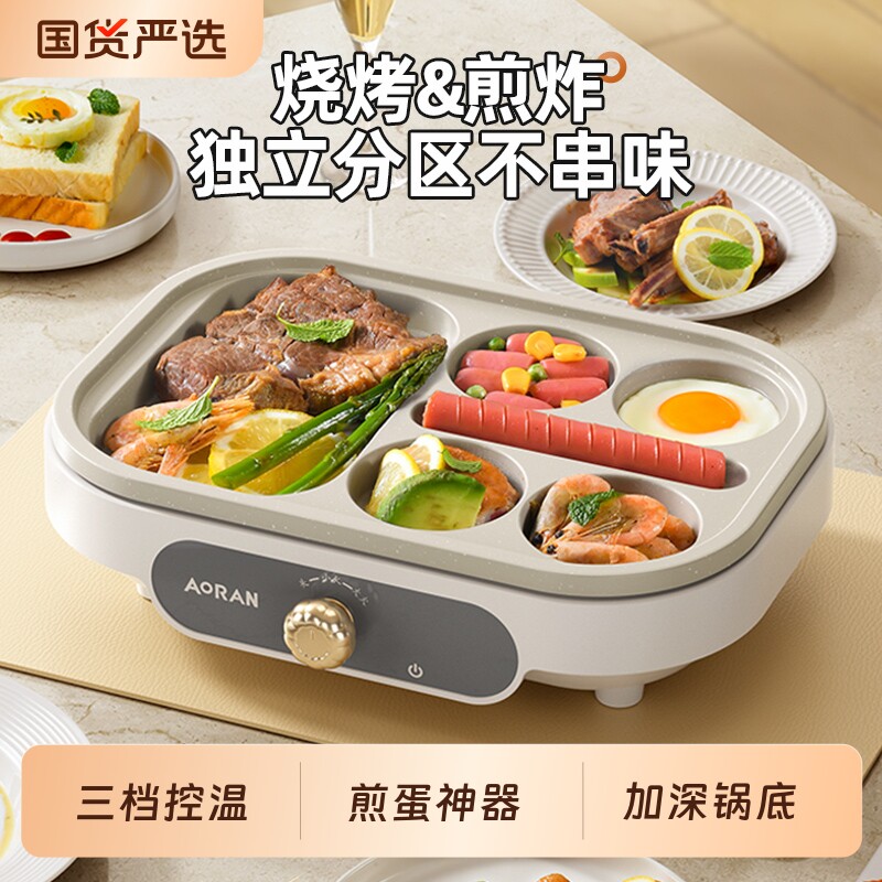 煎鸡蛋汉堡机不粘平底家用煎锅早餐牛排煎饼锅四孔六孔小煎蛋神器