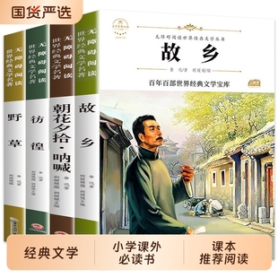 鲁迅原著正版 野草 彷徨全套4册六年级必读课外书鲁迅 散文作品集书籍经典 故乡 书6年级课外阅读书籍老师推荐 全集读本 配套考点