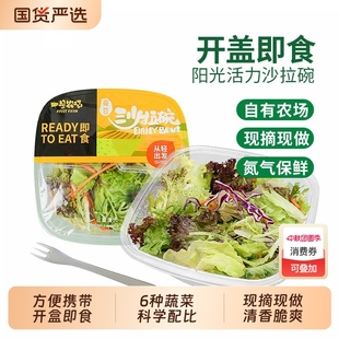一号农场阳光活力碗蔬菜沙拉开袋即食科学轻食0脂油醋汁生菜新鲜