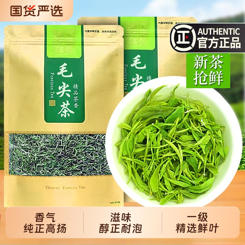 信阳绿茶茶叶嫩芽新茶散装毛尖正宗雨前春茶袋装500g炒青茶浓香型