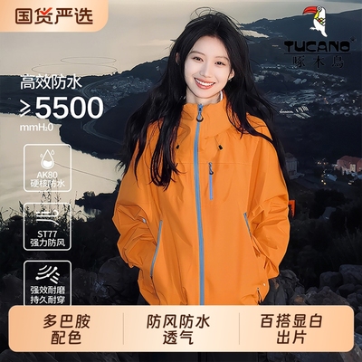 啄木鸟超好看冲锋衣外套男女款2025新款户外防风防水三合一登山服