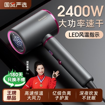 高速吹风机家用蓝光负离子护发静音速干电吹风宿舍家用学生风筒