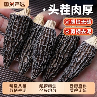 25年特选头茬8 12cm羊肚菌干货特产特级非野生云南菇菌汤包旗舰店
