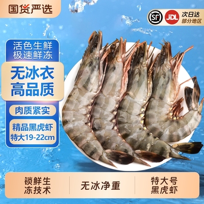 新鲜黑虎虾生冻水产|129人收藏