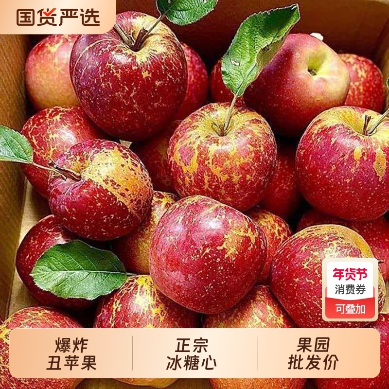 冰糖心脆甜丑苹果水果新鲜正宗高山红富士苹果整箱批发年货节,水产肉类/新鲜蔬果/熟食,苹果,淘宝优惠券,粉丝福利购,淘宝优惠卷
