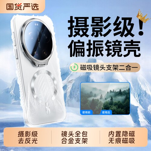 偏光镜磁吸磨砂镜头全包支架外壳