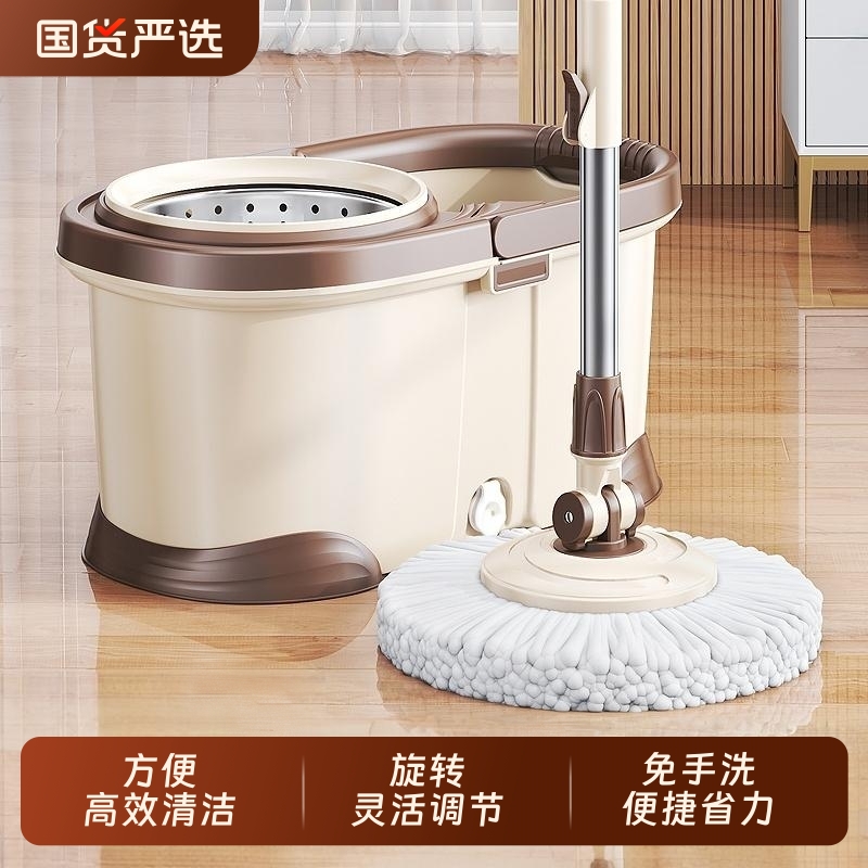 旋转式拖把免手洗家用一拖净墩布桶甩干拖地神器自动脱水懒人拖布