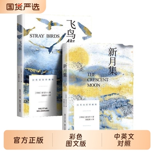 飞鸟集新月集彩色图文版互译对译中英文对照双语版阅读优秀文学作品三年级珍藏版英汉双语泰戈尔世界经典名著小说正版外国诗集