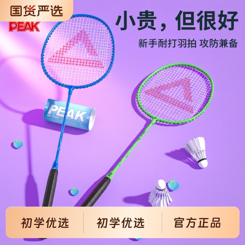 羽毛球拍双拍成人装备超轻碳素专业耐打儿童套装