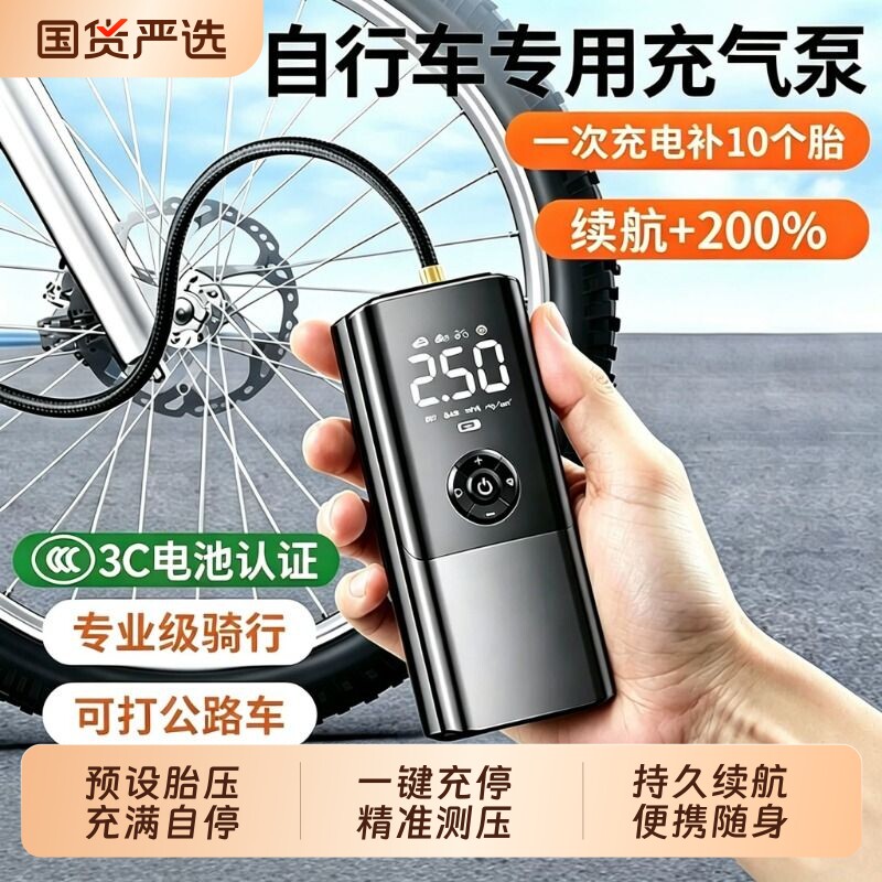 德国进口】自行车充气泵高效充气图片
