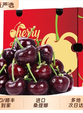 智利进口车厘子新鲜水果5斤桑提娜拉宾斯3J5斤原箱礼盒多地次日达