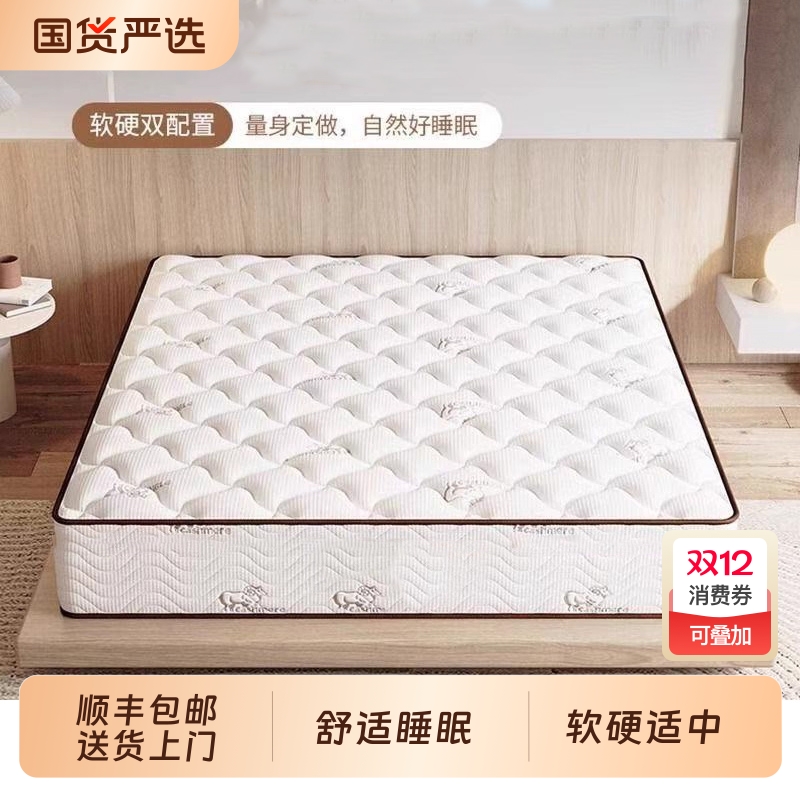 独立弹簧床垫席梦家用1.5米乳胶20cm厚卧室租房专用胶水椰棕海绵